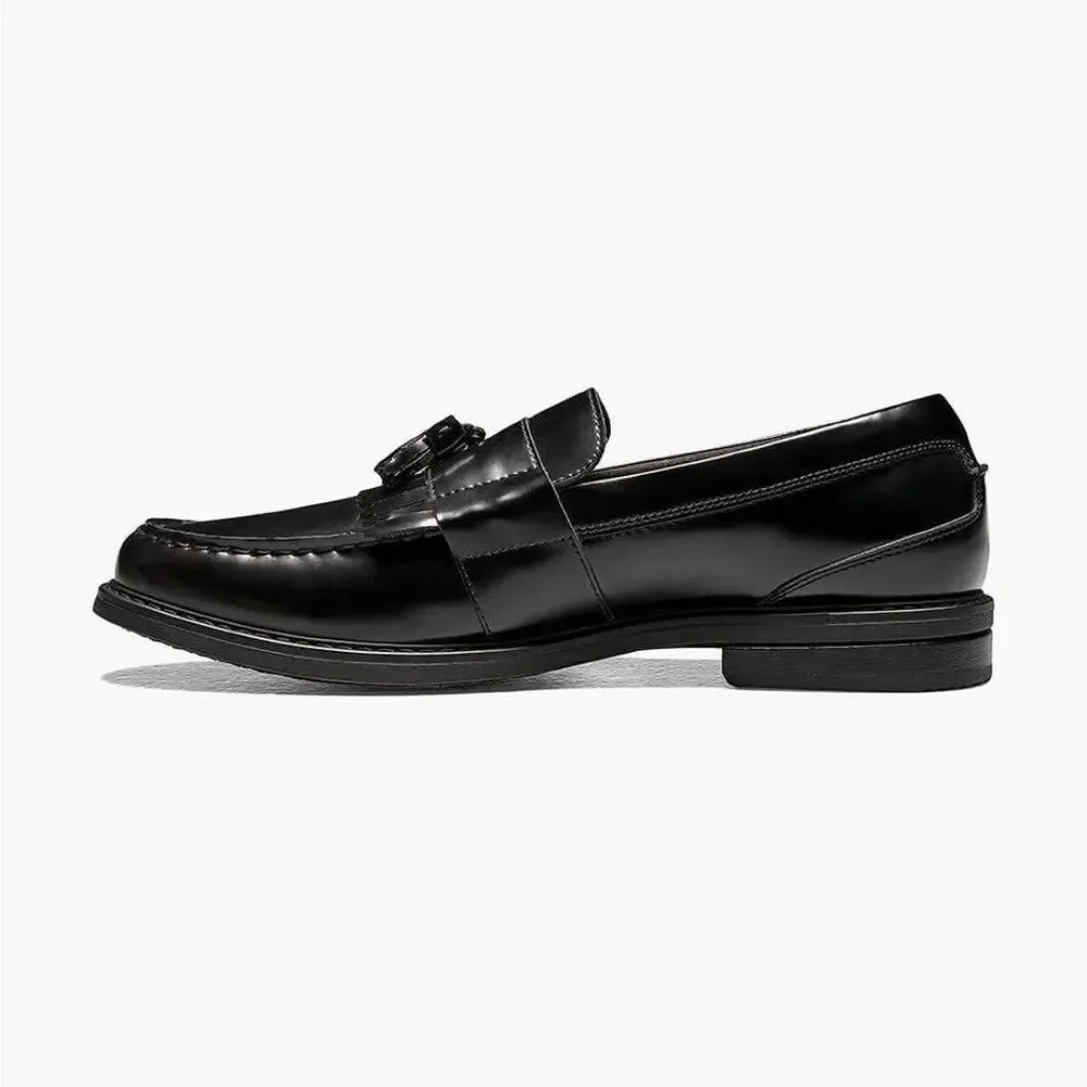 Nunn Bush Leather Tassel Loafers Men’s Sz 9‎ Black Slip-On Comfort Formal Shoes